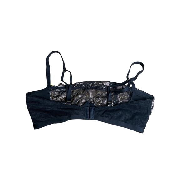 NWT Auden Women's Bra Bralette Lace Black Mesh Size L - Picture 4 of 6